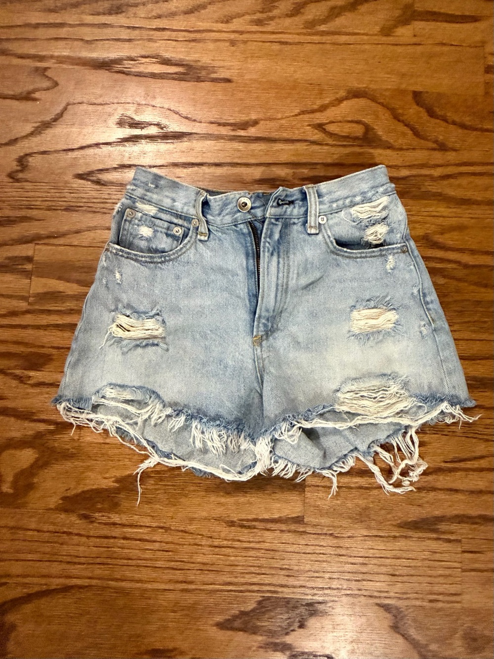 Rag & bone Distressed Light Blue Denim Women’s Cutoff Shorts